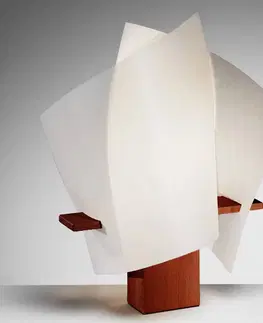 Stolní lampy Domus Designová stolní lampa PLAN B, maron