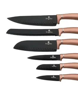 Kuchyňské nože Berlinger Haus 6dílná sada nožů Rosegold Metallic Line
