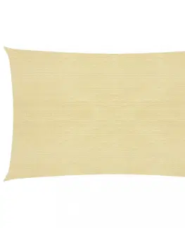 Stínící textilie Stínící plachta obdélníková HDPE 3 x 6 m Dekorhome Krémová