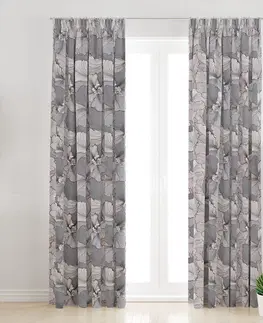 Závěsy Závěs dekorační nebo látka, OXY Ibišek růžovo šedý, 150 cm 150 cm