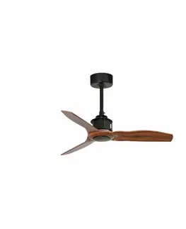 Ventilátory FARO JUST FAN XS, černá/dřevo, stropní ventilátor 81cm