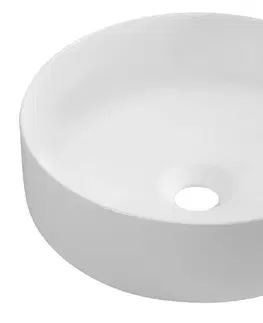 Umyvadla ISVEA INFINITY ROUND keramické umyvadlo na desku, průměr 36cm, bílá mat 10NF65036-2L