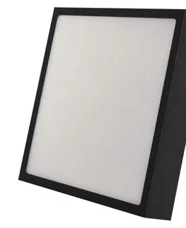 LED stropní svítidla EMOS LED svítidlo NEXXO černé, 22,5 x 22,5 cm, 21 W, teplá/neutrální bílá ZM6343