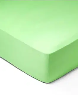 Prostěradla Forbyt, Prostěradlo, Jersey, světle zelená 100 x 220 cm