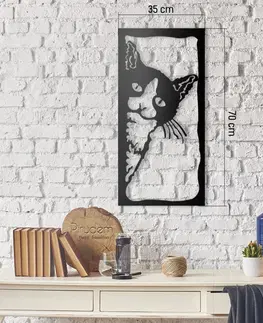 Bytové doplňky a dekorace Wallity Nástěnná dekorace The cat černá