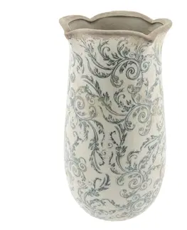 Dekorativní vázy Dekorační váza retro flower -  Ø 14*28 cm Clayre & Eef 6CE0871