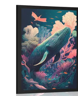Podmořský svět Plakát surrealistická velryba