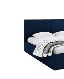 Postele BMS Manželská postel HAILEY | bez matrace 160 x 200 cm Barva: Modrá