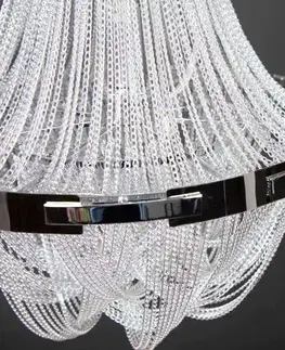 Svítidla LuxD 24933 Designová stojanová lampa Kingdom 189 - 204 cm stříbrná závěsné svítidlo