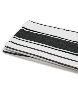 Utěrky Trade Concept Kuchyňská utěrka z egyptské bavlny Černé pruhy, 50 x 70 cm, sada 3 ks