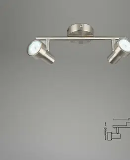 LED bodová svítidla BRILONER Bodové svítidlo 27,5 cm 2xGU10 500lm 6W matný nikl BRI 2843-022