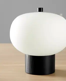 Stolní lampy LEDS-C4 Grok iLargi LED stolní lampa, Ø 24 cm, tmavý jasan