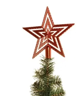 Vánoční dekorace Vánoční Špička na stromek - hvězda lesk, v. 20 cm