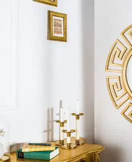 Luxusní a designová zrcadla Estila Luxusní kulaté zrcátko Euphoria 85cm zlaté