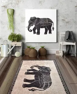 Koberce a koberečky Conceptum Hypnose Koberec Elephant 80x200 cm béžový/černý