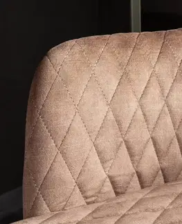 Barové židle LuxD Designová barová židle Laney růžový samet