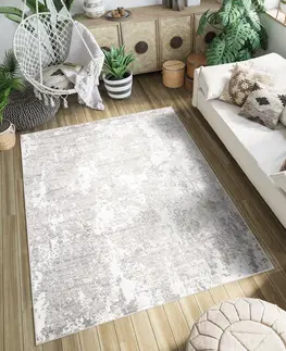Moderní koberce Designový koberec s abstraktním vzorem v krémové barvě