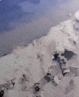 Obrazy imitace olejomalby Obraz olejomalba zasněžených hor