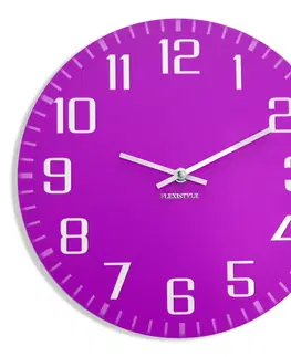 Nástěnné hodiny Moderní nástěnné hodiny fialové