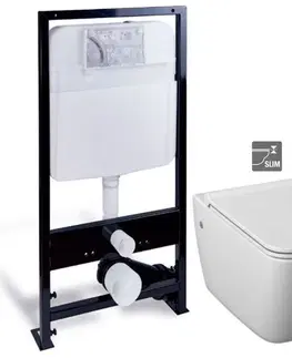 WC sedátka PRIM předstěnový instalační systém bez tlačítka + WC JIKA PURE + SEDÁTKO SLOWCLOSE PRIM_20/0026 X PU2