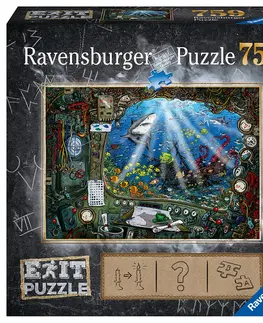 Hračky puzzle RAVENSBURGER - Exit Puzzle: Ponorka 759 dílků