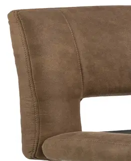 Barové židle Dkton Designová barová židle Almonzo světlehnědá / černá