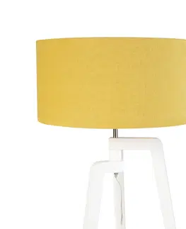 Stojaci lampy Moderní stojací lampa bílá s odstínem kukuřice 50 cm - Puros