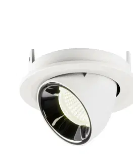LED podhledová svítidla SLV BIG WHITE NUMINOS GIMBLE S zápustné stropní svítidlo bílé/chrom 4000 K 40° 1005917