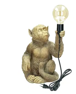 Lampy stolní Stolní lampa Gold Monkey výška 36cm