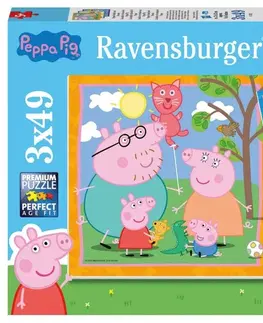Hračky puzzle RAVENSBURGER - Prasátko Peppa 3x49 dílků