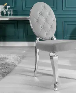 Židle LuxD Designová židle Rococo II šedá - Skladem