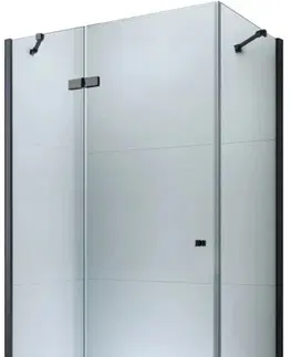 Sprchové kouty MEXEN/S ROMA sprchový kout 100x90, transparent, černá 854-100-090-70-00