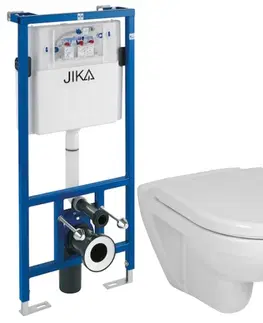 WC sedátka předstěnový instalační systém bez tlačítka + WC JIKA LYRA PLUS + SEDÁTKO DURAPLAST H895652 X LY6