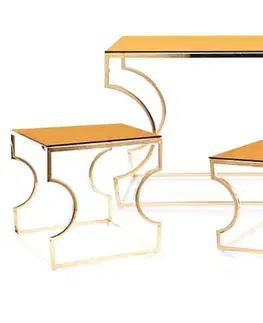 Konferenční stolky Signal Konferenční stolek KENZO A zlatý