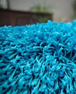 Koberce a koberečky Dywany Lusczow Kusový koberec SHAGGY Izebelie 5cm tyrkysový, velikost 300x300
