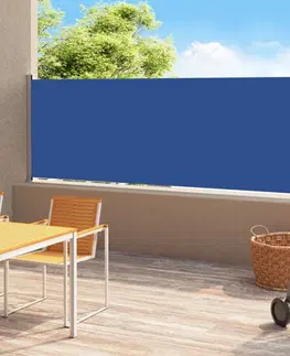 Markýzy Zatahovací boční markýza 220x500 cm Dekorhome Modrá