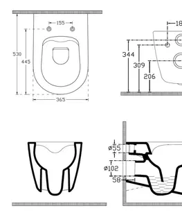 Záchody ISVEA INFINITY závěsná WC mísa, Rimless, 36,5x53cm, zelená petrol 10NF02001-2P