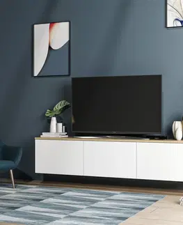 TV stolky Hanah Home TV stolek Neon 160 cm dub/bílý