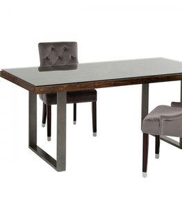 Jídelní stoly KARE Design Stůl Conley Crude Steel 180x90