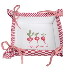 Chlebníky Oboustranný košíček na pečivo Petit Plaisir - 35*35*8 cm Clayre & Eef PPL47