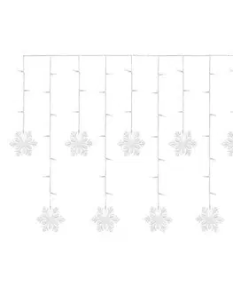 Vánoční řetězy a lamety EMOS LED vánoční závěs Heter 135 x 50 cm studená bílá