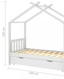 Dětské pokoje Dětská postel 80x160 borovice Dekorhome Přírodní dřevo