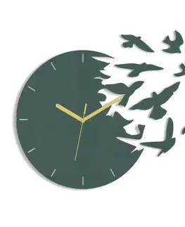 Nalepovací hodiny ModernClock 3D nalepovací hodiny Swallows šedé