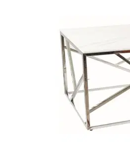 Konferenční stolky Signal Konferenční stolek ESCADA A II Barva: chrom / mramorový efekt bílá