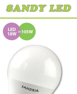 Žárovky LED žárovka Sandy LED E27 S2113 18W denní bílá