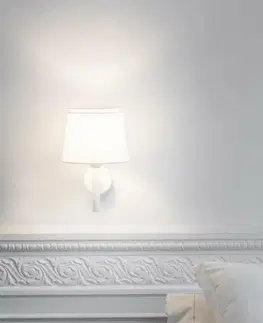 Nástěnná svítidla s látkovým stínítkem FARO SAVOY nástěnná lampa, bílá