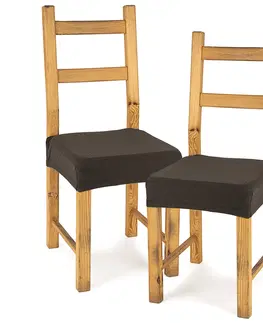 Doplňky do ložnice 4Home Multielastický potah na sedák na židli Comfort hnědá, 40 - 50 cm, sada 2 ks