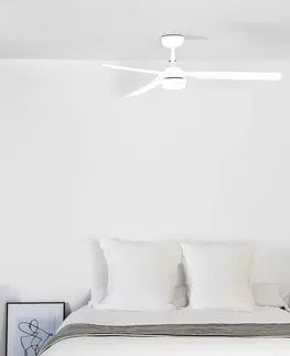 Stropní ventilátory se světlem FARO BARCELONA Stropní ventilátor Punt M DC LED světlo bílá