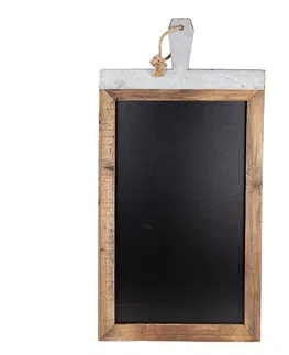 Tabule Nástěnná křídová tabule v dřevěno-zinkovém rámu - 40*1*80 cm Clayre & Eef 5H0643
