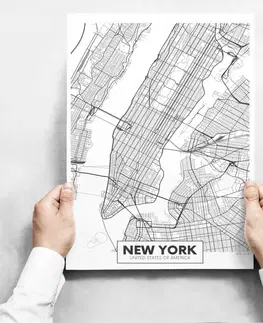 Moderní obrazy Sada obrazů - Map of New York II